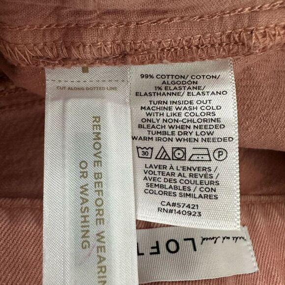 Loft The High Waist Straight Crop size 4 Pink Terracotta - Picture 8 of 8